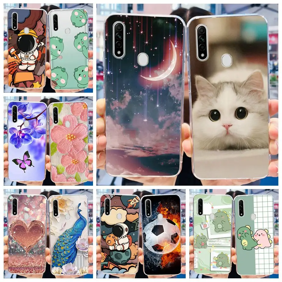 Funda de silicona transparente para móvil, carcasa bonita pintada de TPU suave para Oppo A31 2020, CPH2015, A8 2019 OppoA8 OppoA31