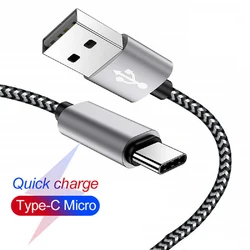 Cable USB C Carga Rápida Nailon para Xiaomi Redmi Samsung S22