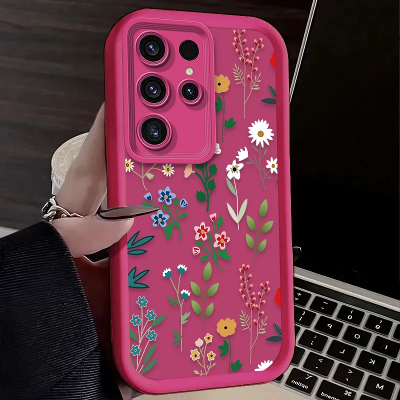 Funda de hierba de flores coloridas para Samsung Galaxy S24 S23 S25 Ultra S22 S21 Plus FE A56 A36 A26 A16 A06 A15 A25 A35 A55 5G - imagen 5