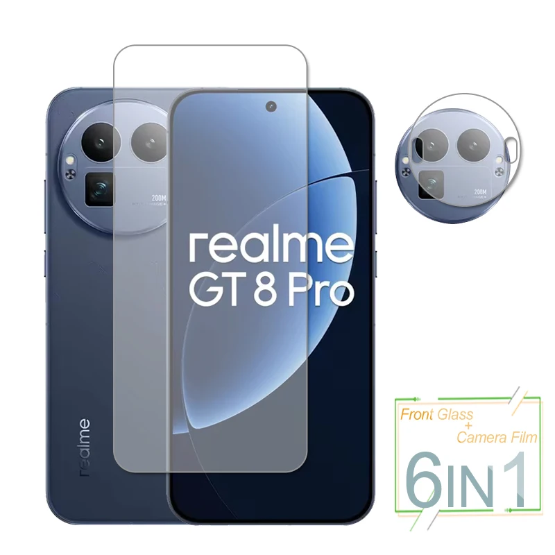 Para Realme GT 8 Pro vidrio Realme GT8 Pro Protector de pantalla vidrio templado película de lente de cámara de teléfono en Realme GT 8 Pro