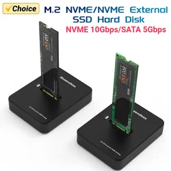 Carcasa Adaptador SSD M.2 NVMe 10Gbps para Docking Station