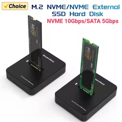 Carcasa Adaptador SSD M.2 NVMe 10Gbps para Docking Station