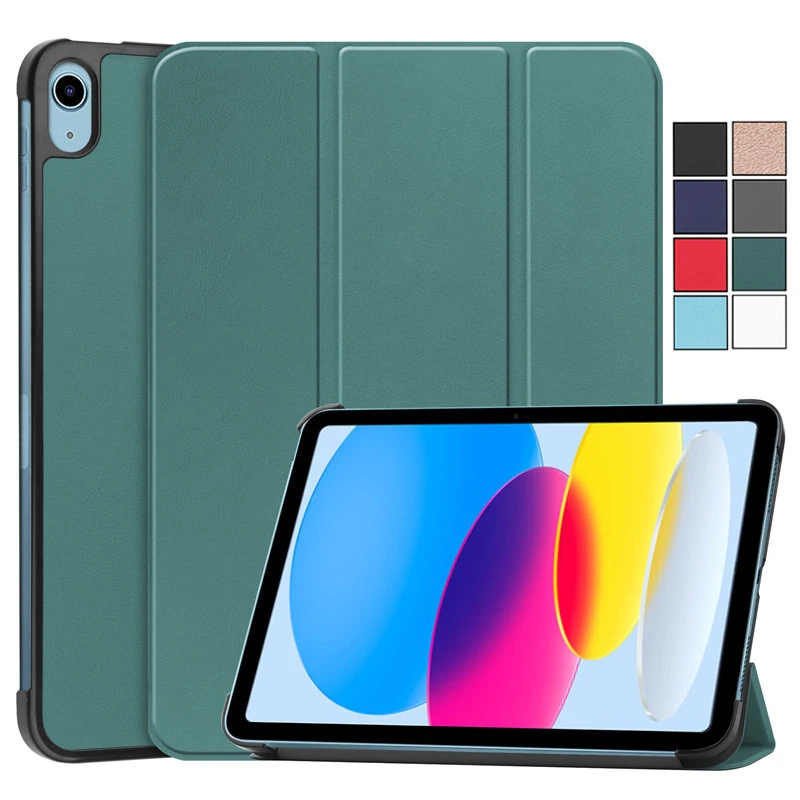 Funda para Apple iPad 10 9 2022 10.a generación A2757 10,9 pulgadas soporte con tapa funda tipo libro inteligente magnética para iPad 10 2022 funda + bolígrafo