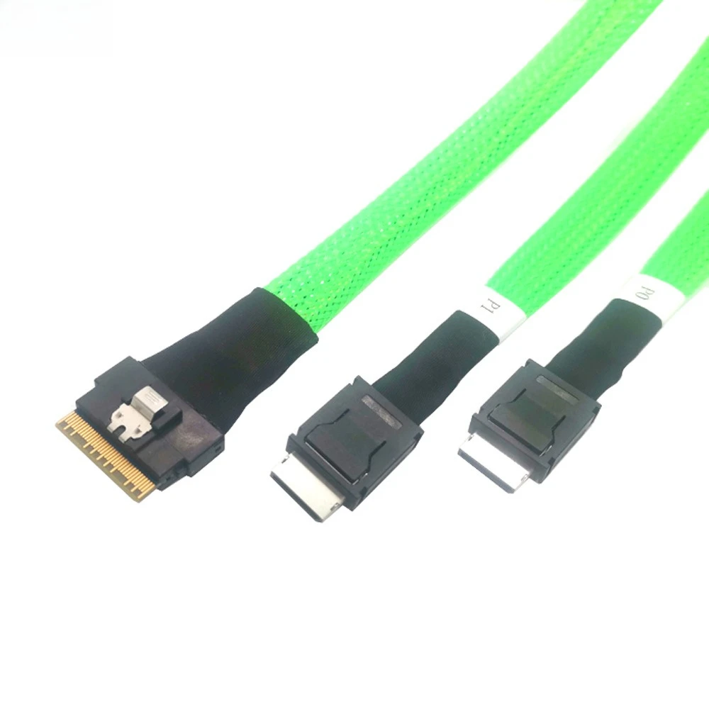 MINI SFF-8654 8I PCIE a SFF-8611 4I X2 Cable interno de servidor de alta velocidad Longitud opcional 0,5 M 1 M - imagen 5