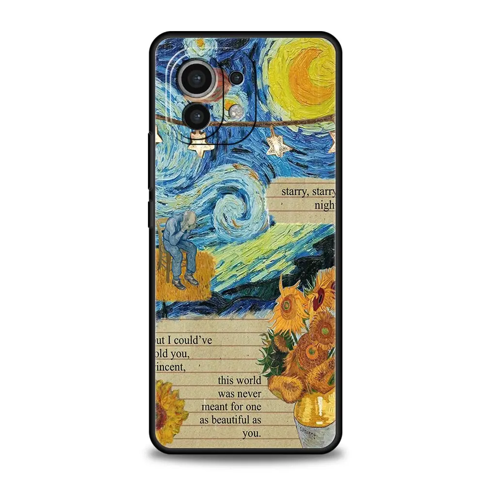 Funda de teléfono de Arte de van gogh con cielo estrellado, carcasa suave para Xiaomi 14, 13T, 12T, Pro, 12, 13, 11, Ultra, Mi Note 10 Lite, 10T, 5G, 11X Pro, 11T, 11i, 9T - imagen 2