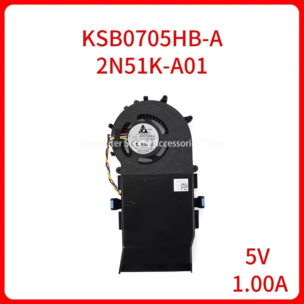 KSB0705HB-A Original 2N51K-A01 5V 1.00A para consola de juegos Dell Alien Alpha GPU CPU ventilador de refrigeración 4PIN 2N51K-X02 A01 02N51K