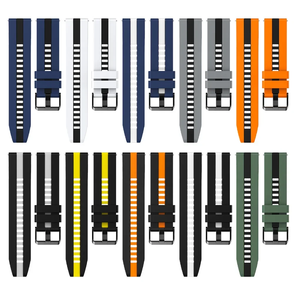 Correa de silicona de 20mm y 22mm para Huami AMAZFIT GTR 4 3 Pro, correa de 47mm AMAZFIT GTS 4 3 2e BIP 5, pulsera deportiva, pulseras con cinturón suave - imagen 4