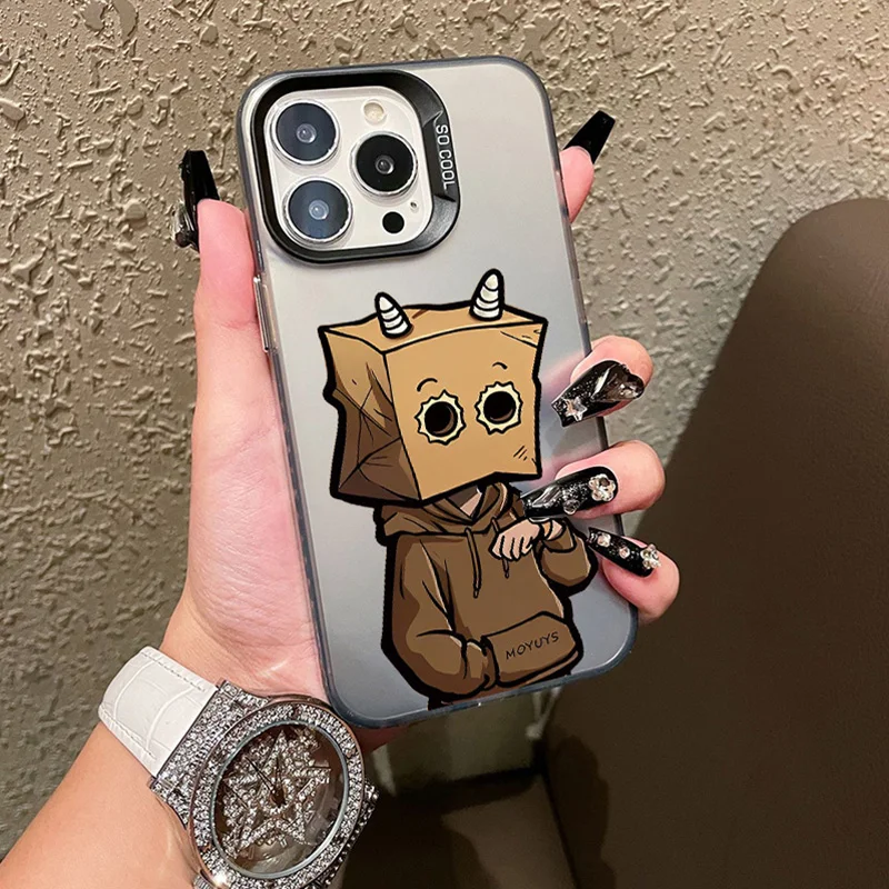 Cool Boys Head funda mate de lujo para iPhone 12 13 11 14 15 Pro Max 11 12 13 Mini 8 7 14 Plus SE XS Max XR X funda de teléfono para PC - imagen 3