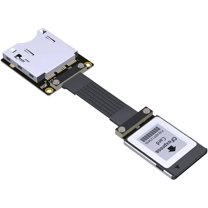Cable de extensión de tarjeta de memoria CF a CF Express tipo B macho a hembra PCIE 4,0 Gen4 X2 convertidor de tarjeta adaptador estable de velocidad completa