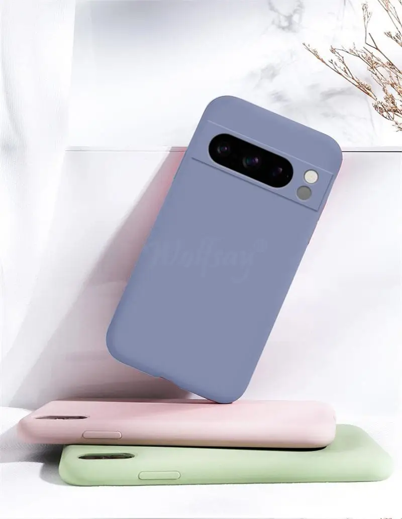 Para Google Pixel 8 Pro funda Pixel 10 Pro cubierta protectora de goma de silicona líquida funda de TPU Pixel 9 Pro XL 8 Pro 8A 7A 7 6A 6 Pro - imagen 4