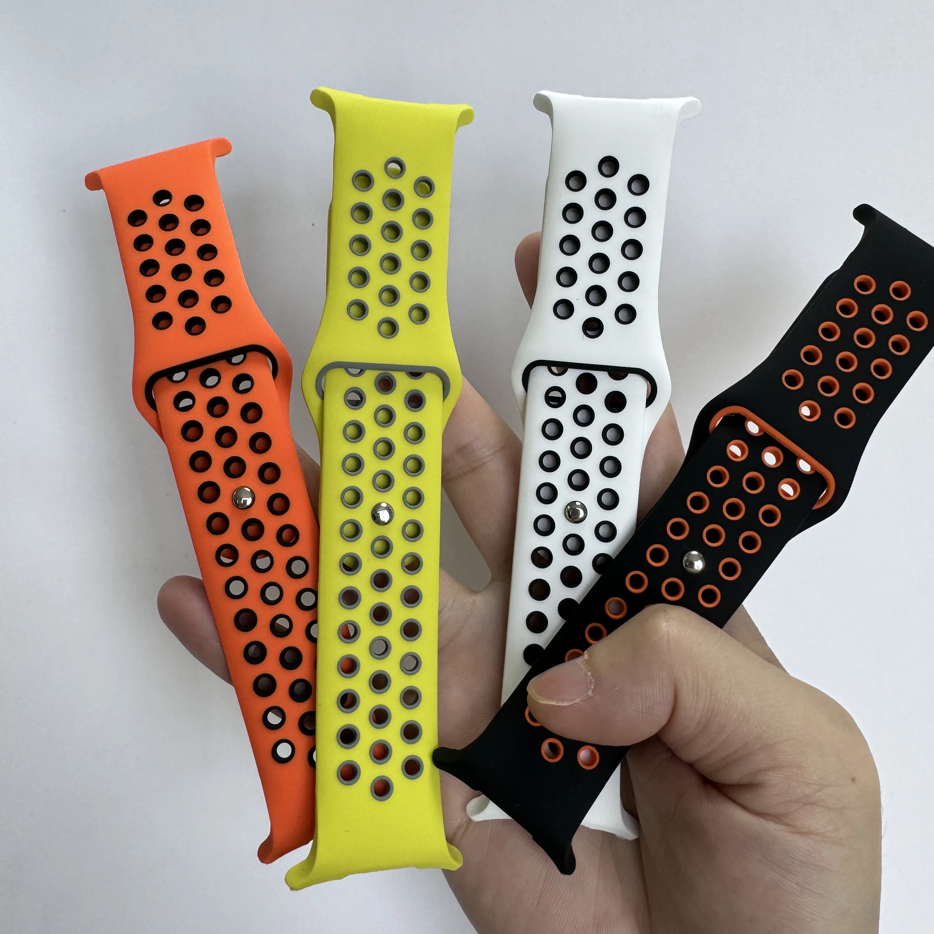 Correa deportiva de silicona de dos tonos para Samsung Galaxy Watch Ultra, pulsera transpirable Ultra de 47mm - imagen 5