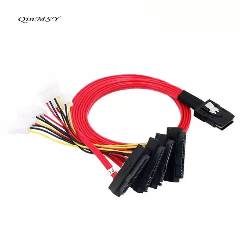 LSI / 3Ware Molex Mini SAS SFF-8087 a SFF-8482 y cable de alimentación X4 SAS