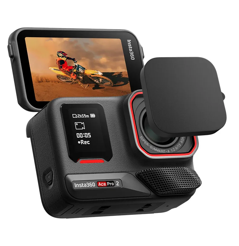 9 en 1 para Insta360 Ace Pro 2 accesorios Protector de pantalla de vidrio templado Insta 360 AcePro 2 lente/pantalla/cubierta de protección frontal - imagen 2