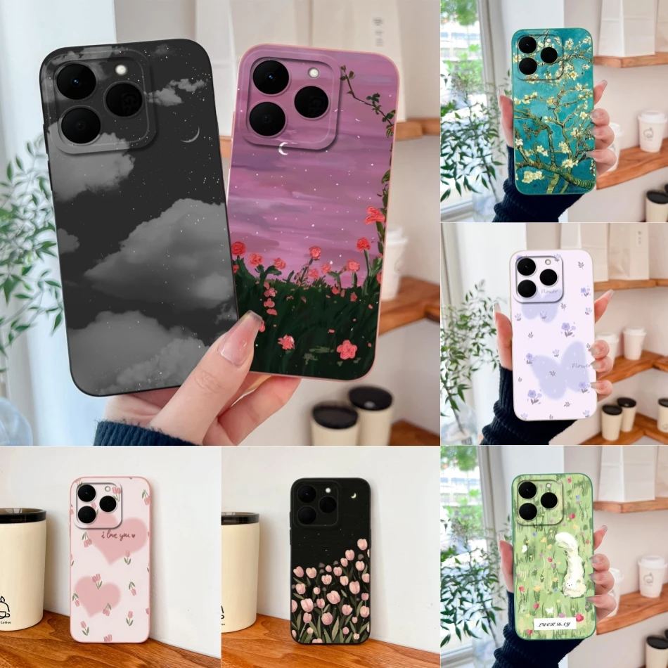 Para Realme 15T 15X 5G funda de teléfono Simple nube cielo cobertura completa cubierta de silicona líquida suave para Realme15T 15 X carcasa ligera