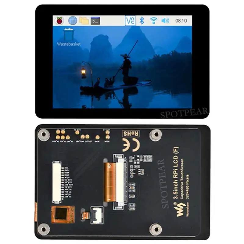 Raspberry Pi 3,5 pulgadas LCD F pantalla táctil de capacitancia 320x480 60fps ST7796 GT911 también para Arduino/Pico2/ESP32/RP2040/RP235 - imagen 3