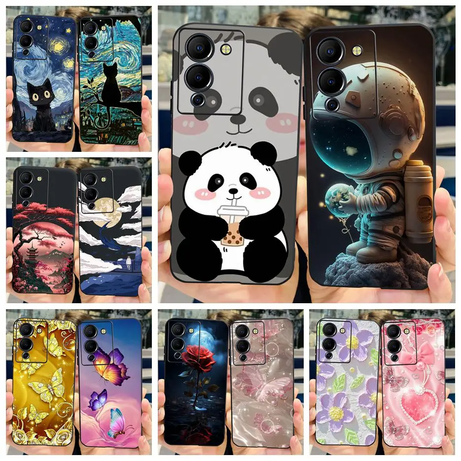 Funda de teléfono a prueba de golpes para Infinix Note 12, G96, X670, nueva moda pintada, bolsas suaves