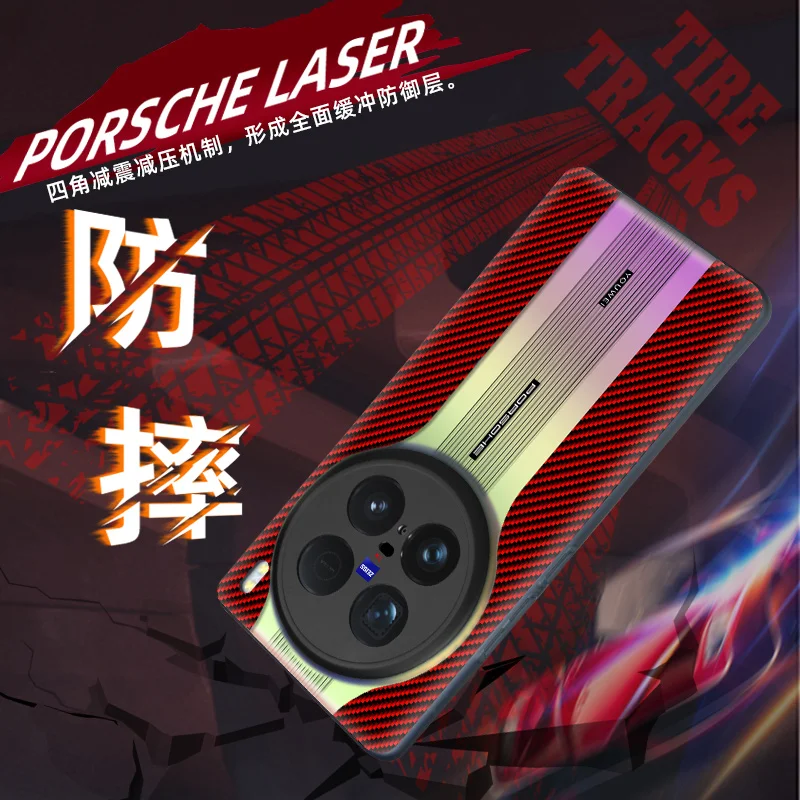 Funda trasera acrílica con rayas láser para VIVO X100 Ultra, carcasa de lujo con estilo de carreras para VIVOX100Ultra, 100 - imagen 3