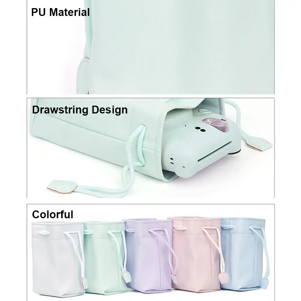 Funda de almacenamiento portátil Universal para cámara instantánea, bolsa impermeable con cordón para exteriores, para Instax Mini 12/11/9/8/90/EVO/Liplay - imagen 4