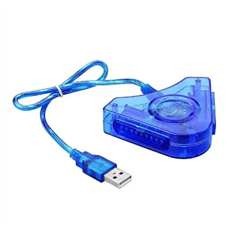 Adaptador USB triangular de doble puerto para mando de PS2 a convertidor de controlador de PC PS3 - imagen 2
