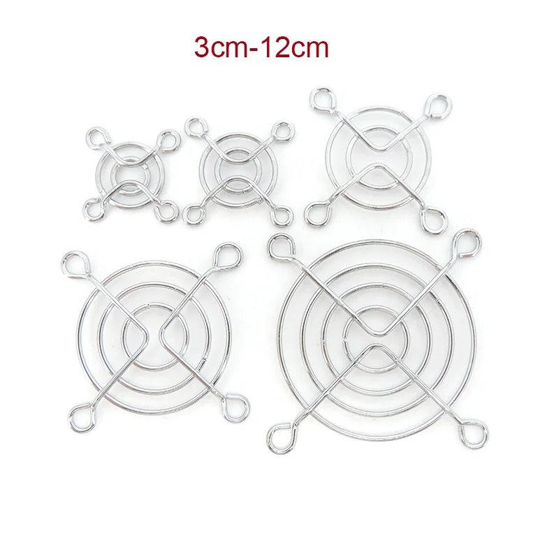Protector de ventilador de refrigeración, parrilla de Metal para ordenador, cubierta de metal, 30mm, 40mm, 50mm, 60mm, 70mm, 80mm, 120mm, A7, 2 uds.
