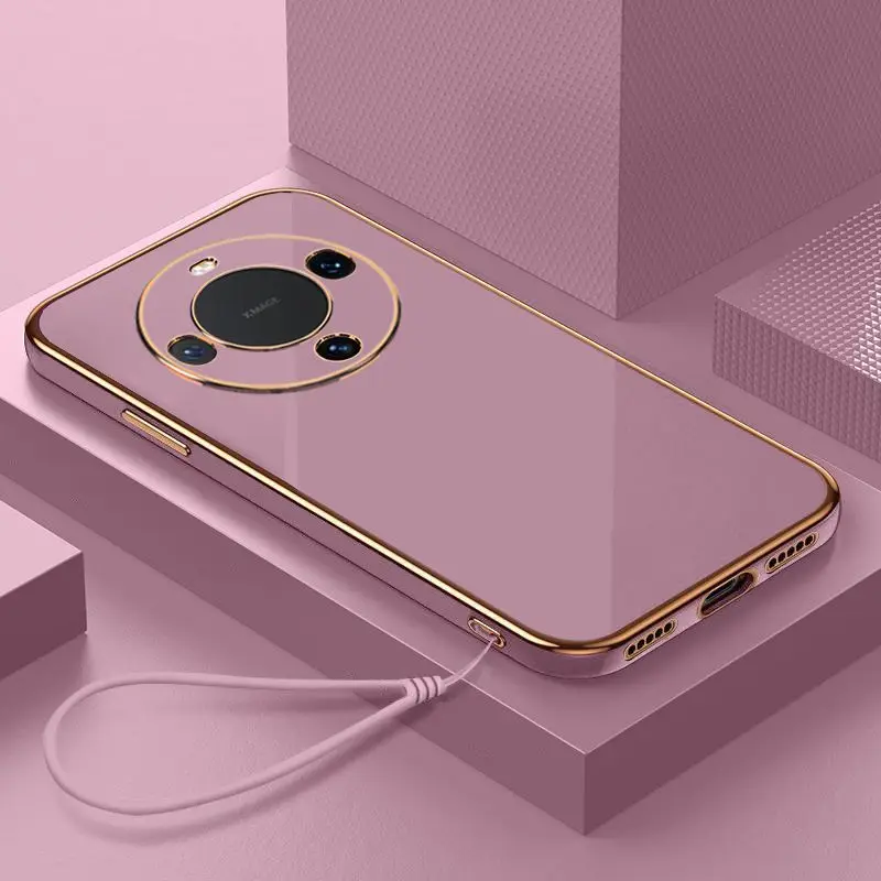 Para Huawei Mate 60 Mate60 Pro funda Mate 60 Pro + Plus funda de teléfono revestimiento de lujo cubierta trasera a prueba de golpes - imagen 2