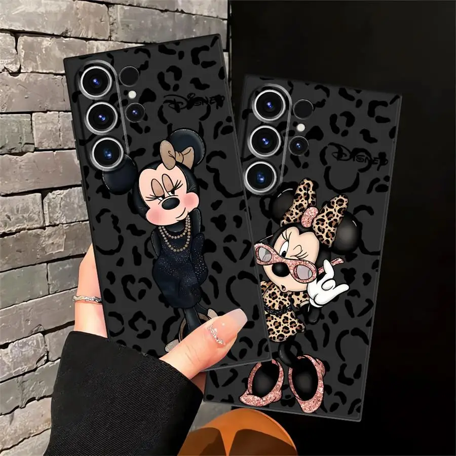 Funda de teléfono suave negra Minnie bonita de Disney para Samsung Galaxy S25 Edge S23 Ultra S24 Plus S20 S21 FE - imagen 2