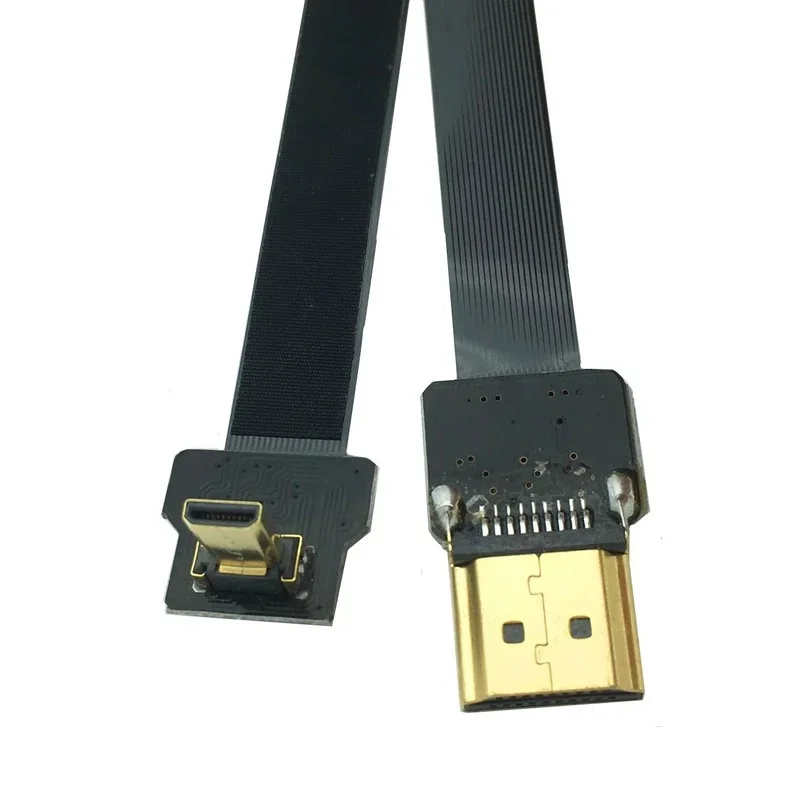 FPV compatible con HDMI a Micro-hdmi, cinta FPC de ángulo hacia arriba de 90 grados, Cable plano compatible con HDMI, paso de 20 pines para fotografía aérea - imagen 2