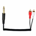 6.35mm M to 2RCA M