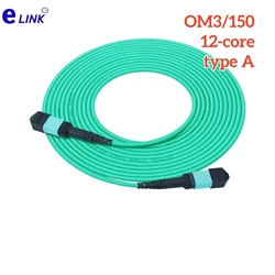 Cable Fibra Óptica MPO 12 núcleos OM3 Multimodo 15m