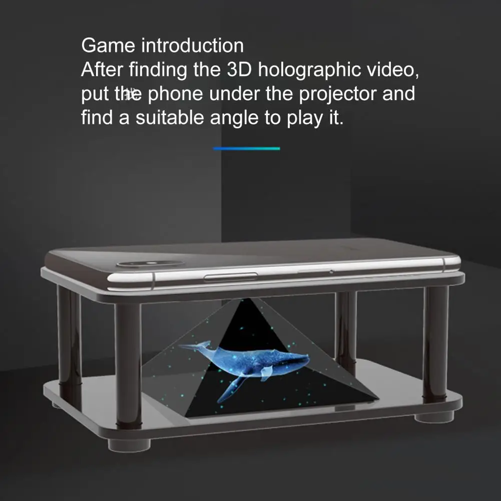 Proyector de pantalla de pirámide de holograma 3D, soporte Universal Compatible con teléfono móvil, Educación Científica infantil - imagen 2