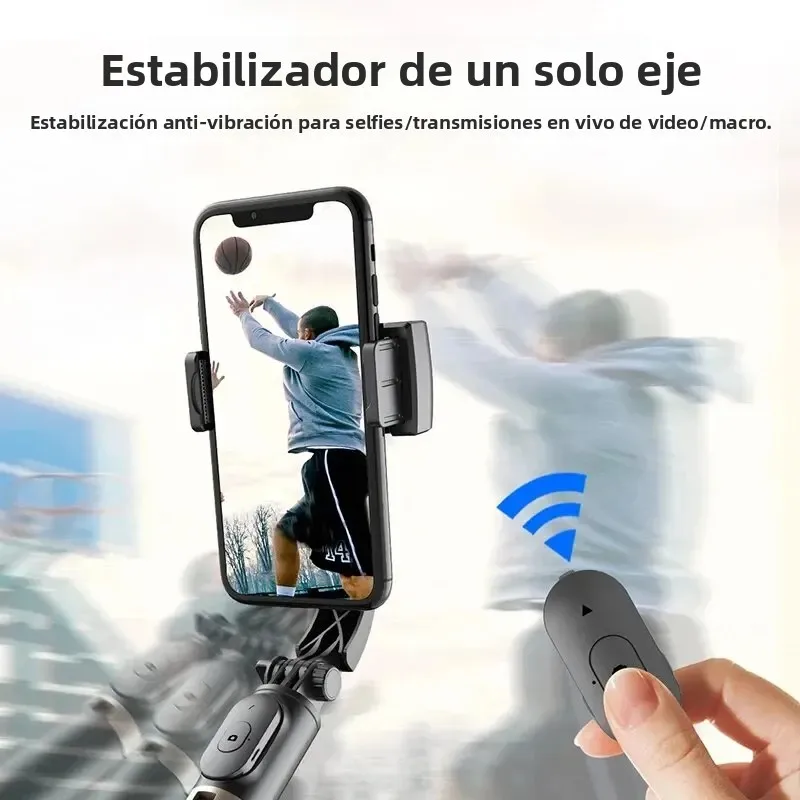 STTKGZD Estabilizador de cardán de mano Estabilizador Selfie Stick Luz de relleno Smartphone Acción Kameralar Bluetooth Trípode Gymba - imagen 3