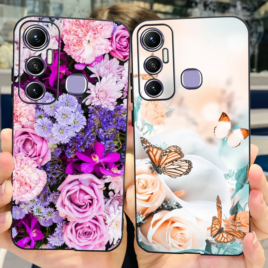 Funda de silicona suave para Infinix Hot 11, carcasa con dibujos de flores para Infinix Hot 11, X662, X662B, X689F, parachoques - imagen 2
