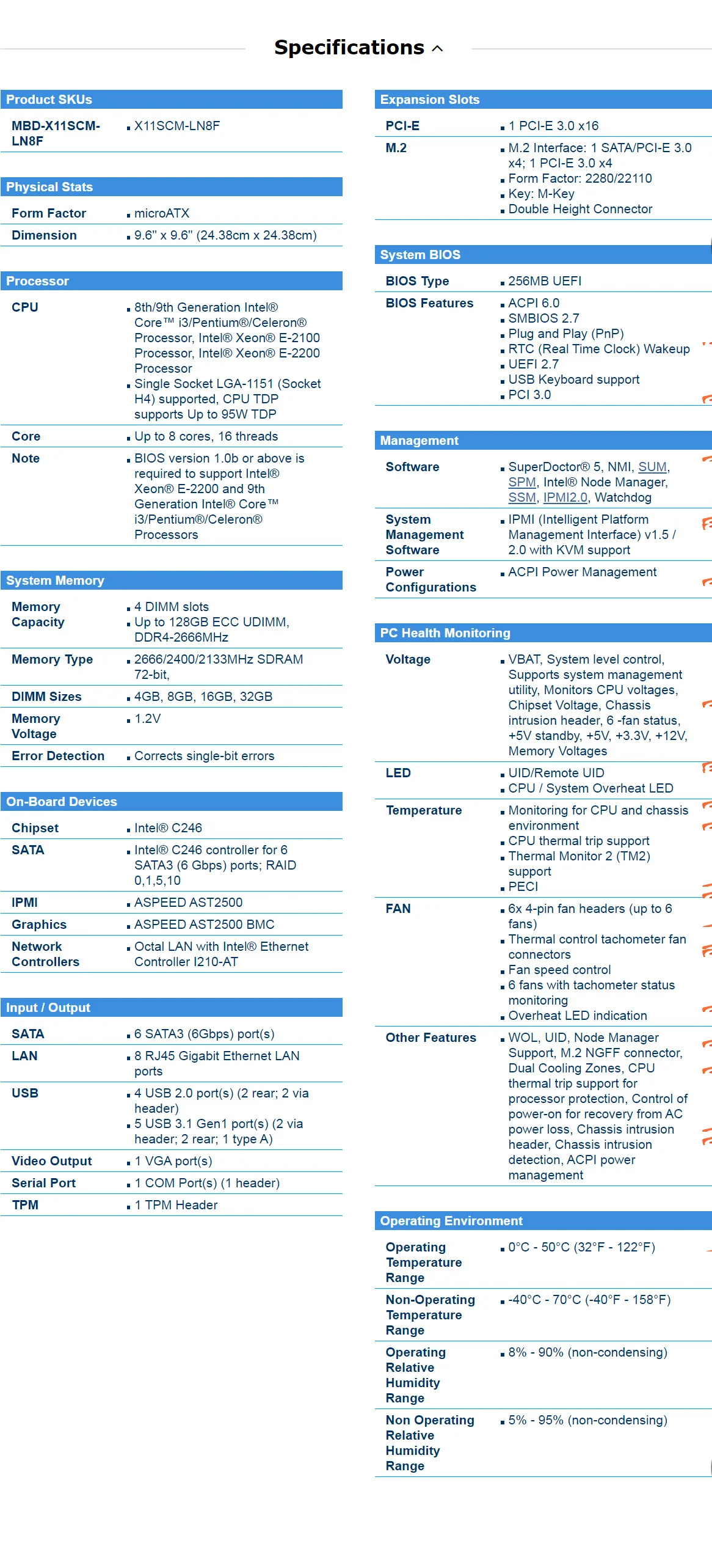 Placa base microATX X11SCM-LN8F Intel C246 LGA-1151 DDR4 compatible con Core i3 E-2100 E-2200 de 8. a/9 a generación - imagen 4