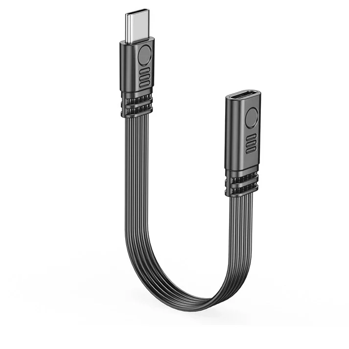 Cable de extensión USB C de 90 grados macho a hembra tipo C a tipo C 480Mbps 45W Cable de datos extensor de carga rápida para Samsung Xiaomi - imagen 5