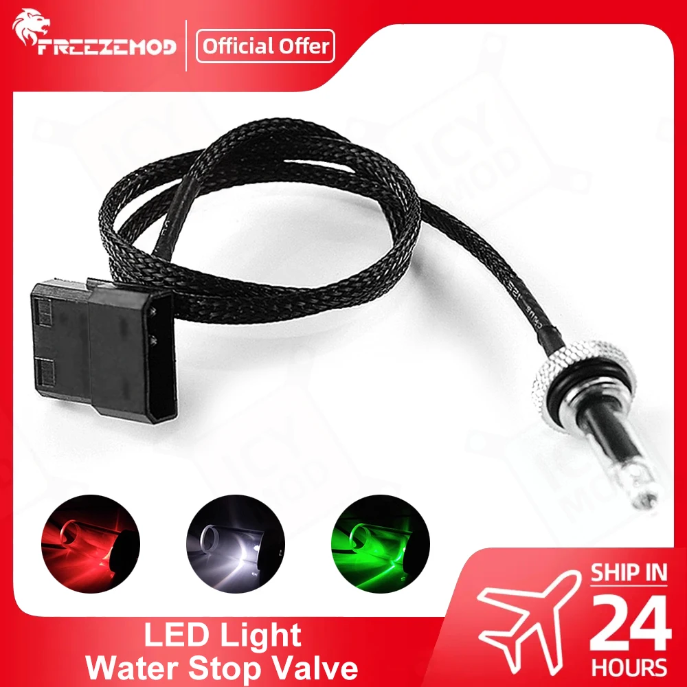 FREEZEMOD 12V LED enchufe montaje depósito iluminación tanque de agua sellado bloqueo extremo Molex refrigeración por agua conexión para paisajismo DT-LEDC