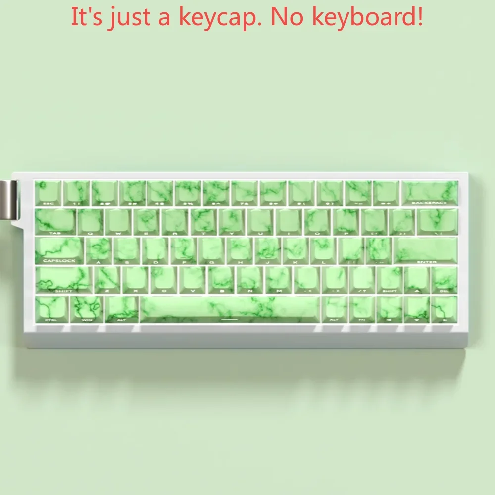 Juego de teclas con tema Esmeralda, teclas translúcidas con grabado lateral PBT, teclas Cherry 64/74 para teclados mecánicos 60/64/68 - imagen 3