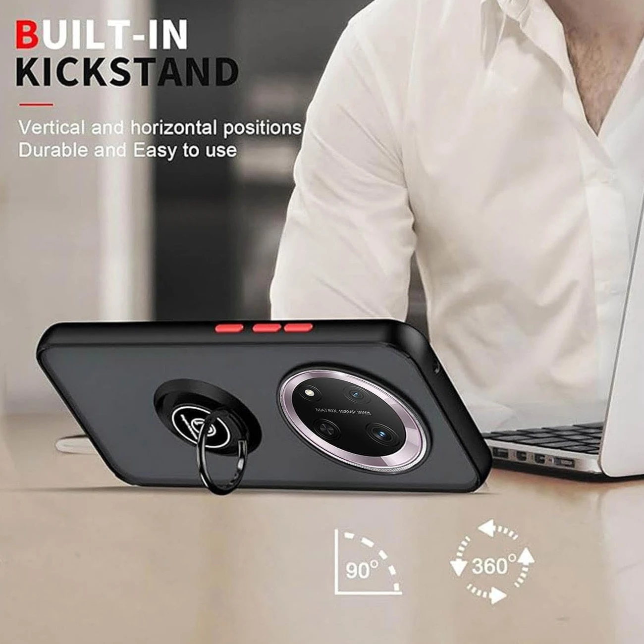 Armadura mate funda para Honor Magic 7 Lite 5G Magic7 Pro X9c cubierta anillo soporte magnético a prueba de golpes Coque Fundas - imagen 4