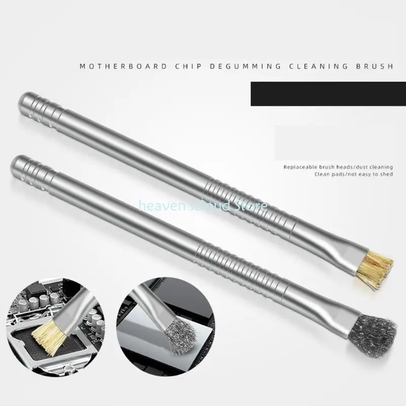 Y88B Double Purpose Repair Brush 2-in-1 Solder Pad Cleaning Tool Upgrades for Effective Electronics Maintenance - imagen 3