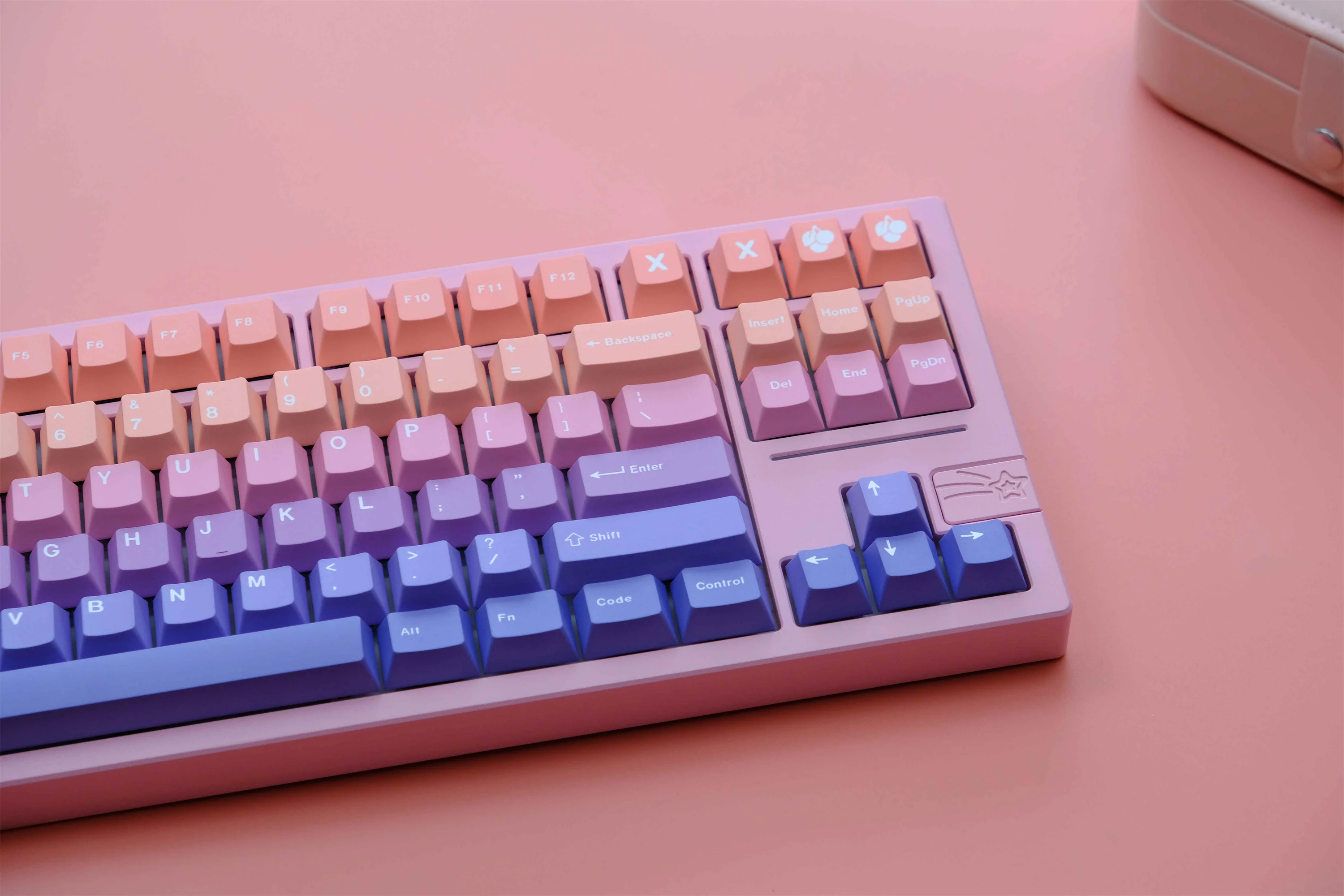 Dreamland-teclas PBT con gradiente, accesorio con 147 teclas, perfil de cereza, DYE-SUB personalizado para teclado mecánico - imagen 5
