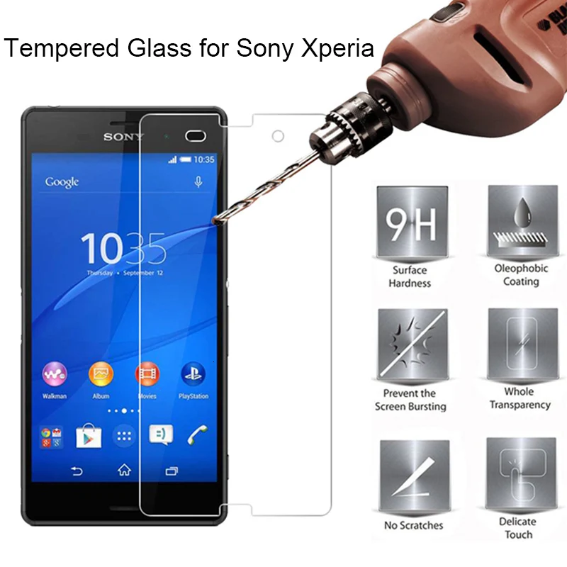 Película templada a prueba de explosiones para Sony XZ1 Compact XZ2 XZ3, Protector de pantalla resistente de vidrio para teléfono Sony Xperia XZ Premium XZS