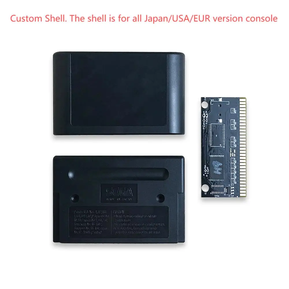 Tarjeta MD FlashKit, tarjeta PCB con oro electrolítico regrabable para cartucho de videojuego Sega Genesis