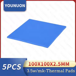 Almohadilla térmica de silicona para GPU y CPU 100 x 100 x 2,5 mm