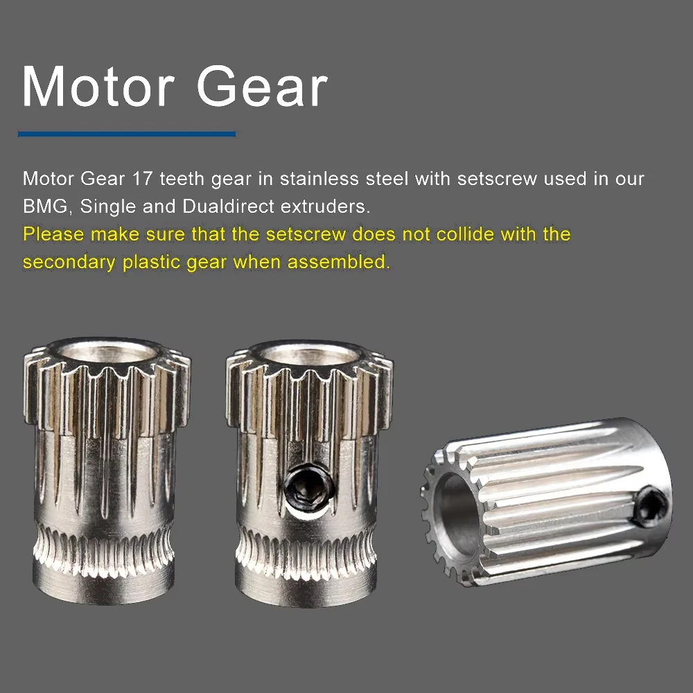 Kit de extrusora BMG, engranaje de transmisión Dual, Kit de extrusora de engranaje de alimentación de mejora de acero endurecido para BMG, extrusora directa Bowden DIY Prusa - imagen 2