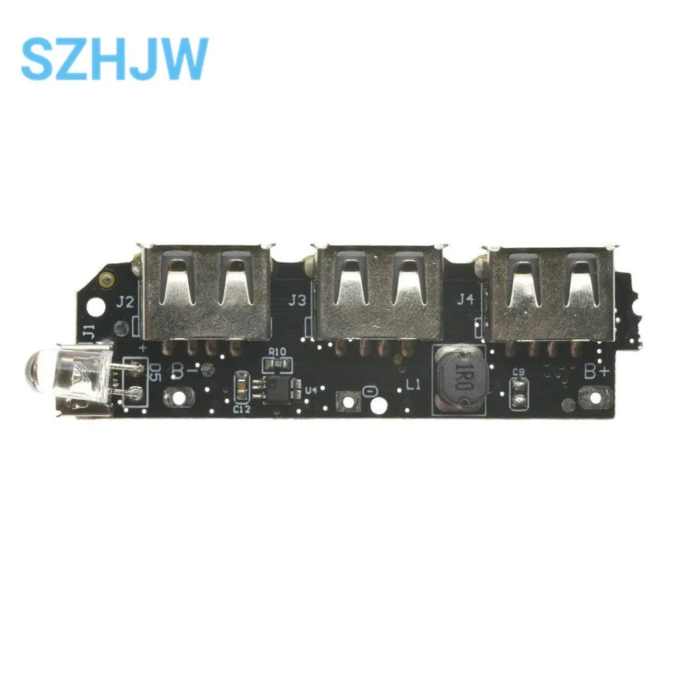 Módulo de cargador de batería de Banco de energía USB, placa de circuito, Boost de aumento, bricolaje, 5V, 2.1A, 3