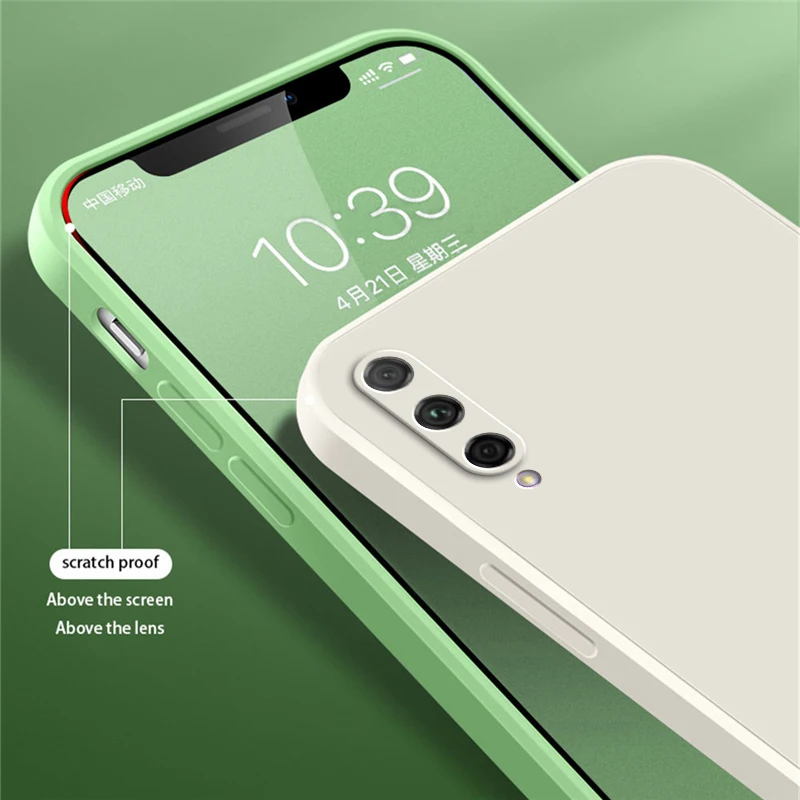Funda de teléfono líquida cuadrada Original para Huawei Y6 Y7 Y7a Y8p Y9 Y9s Pro Prime 2019 fundas protectoras de silicona suave 360 a prueba de golpes - imagen 5