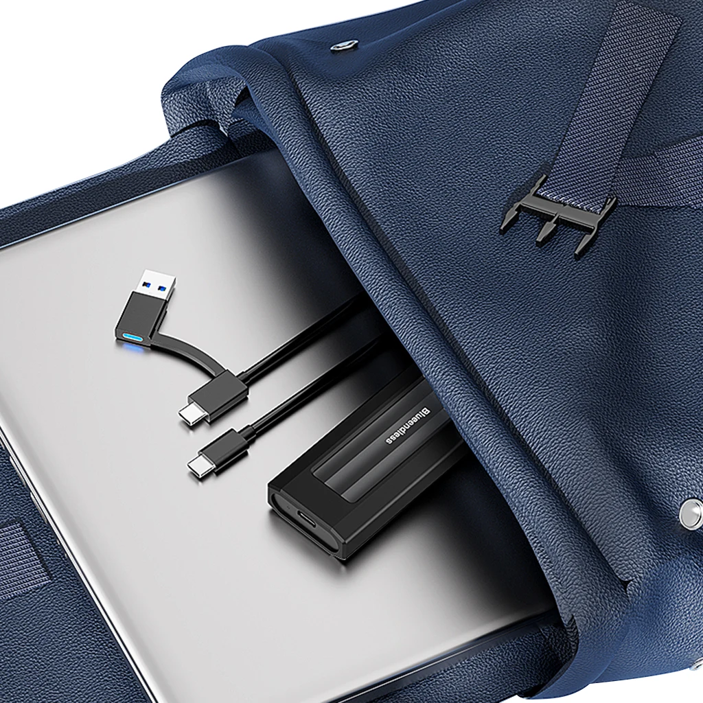 Caja USB tipo C SSD USB3.1, caja de disco duro externo de 10Gbps para M.2 NGFF NVME SATA B & M Key/M Key 2230 2242 2260 2280 SSD - imagen 3