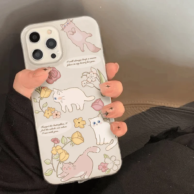 Funda de teléfono Kawaii coreana Sunshine Cat para Infinix Note 40 30i 12 11 10 Zero 30 20 Smart 9 8 7 6 5 VIP Pro Plus 4G 5G cubierta transparente - imagen 3