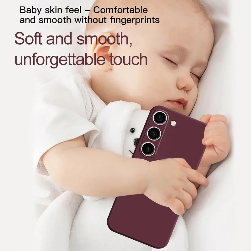 Funda suave de silicona líquida Original de lujo para Samsung Galaxy S23 S23 + S24 Plus S22 S21 FE S20 ULTRA S 23 22 21 20 - imagen 2