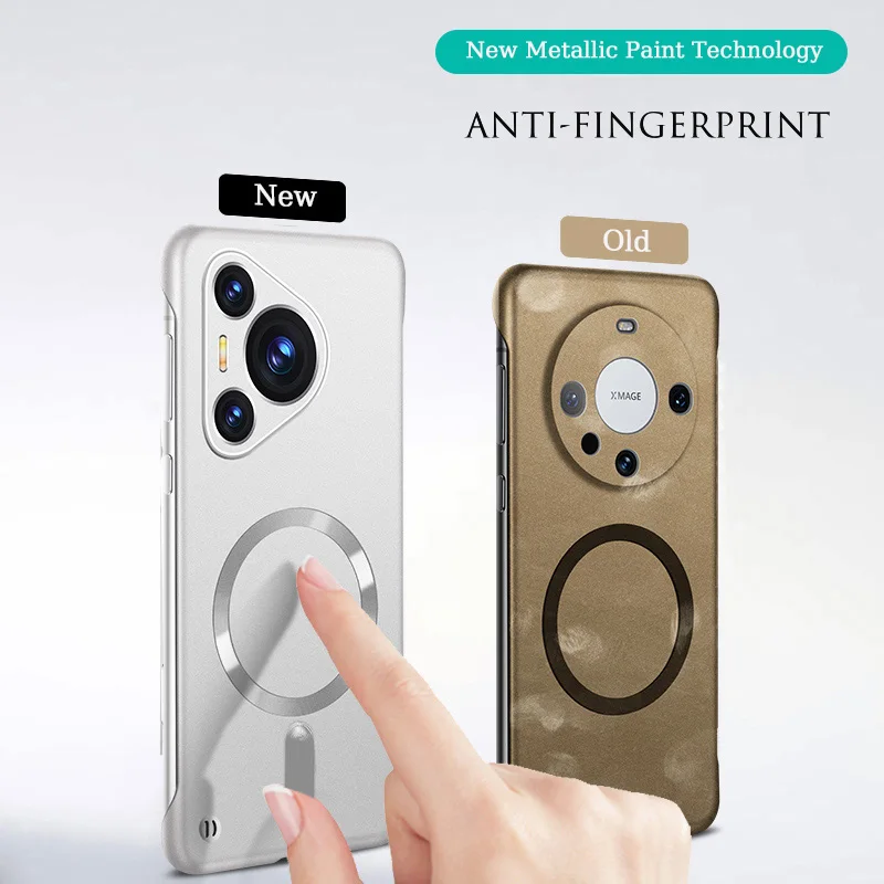 PC dura ultrafina para Magsafe, funda de carga inalámbrica magnética para Huawei Puro 70 Pro P60 P50 P40 Pro, cubierta sin marco a prueba de golpes - imagen 4
