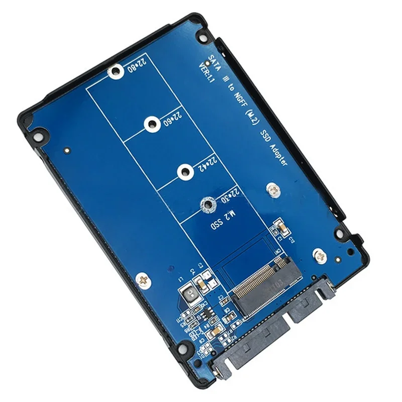 Ngff a SATA3.0 HDD caja B Key SSD caja de estado sólido a caja de disco duro de 2,5 pulgadas todo de aluminio convertidor adaptador de expansión de 7MM
